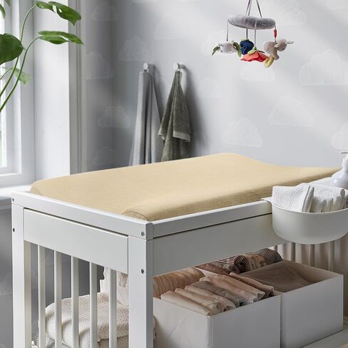 3 Pack Muslin Changing Pad Cover, Solid Changing Table Pad Cover, Soft Breathable Double Layer Boho Changing Pad Sheets Fit for Standard Changing Pad 16" x 32" (Cedar & Peach & Beige) in Saudi Arabia