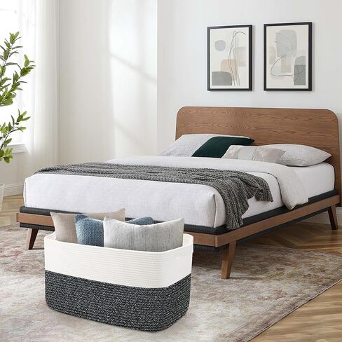 Extra Large Toy Box, 23.6" x 15.7" x 14.1" Rectangle Blanket Basket Living Room, Woven Cotton Rope Basket for Toys, Wicker Toy Storage Organizer Bin, Living Room Playroom Organizations in Kuwait