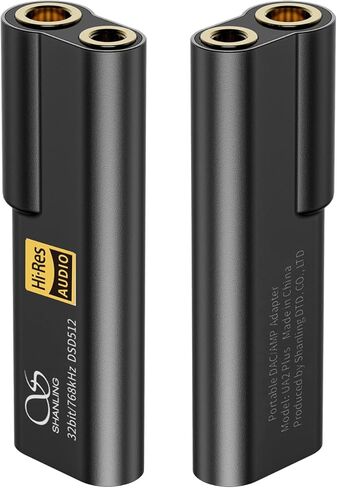 مكبر صوت محمول SHANLING UA2 Plus، أمبير USB صغير/DAC مع مقبس 3.5 مم/4.4 مم، ES9038Q2M DAC، دعم متوازن عالي الدقة 32 بت/768 كيلو هرتز، DSD512، للهاتف/المشغل/نينتندو سويتش/الكمبيوتر المحمول/الكمبيوتر الشخصي (أسود) in Kuwait