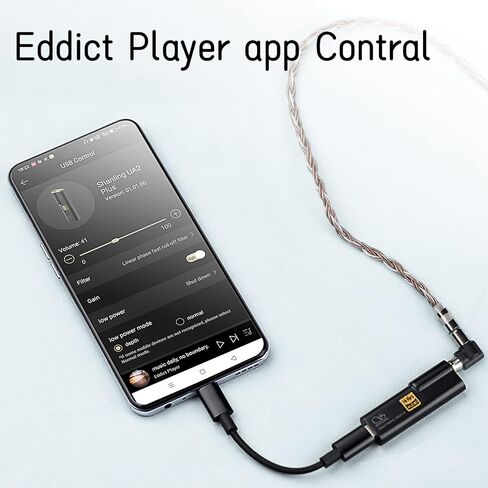 مكبر صوت محمول SHANLING UA2 Plus، أمبير USB صغير/DAC مع مقبس 3.5 مم/4.4 مم، ES9038Q2M DAC، دعم متوازن عالي الدقة 32 بت/768 كيلو هرتز، DSD512، للهاتف/المشغل/نينتندو سويتش/الكمبيوتر المحمول/الكمبيوتر الشخصي (أسود) in Kuwait