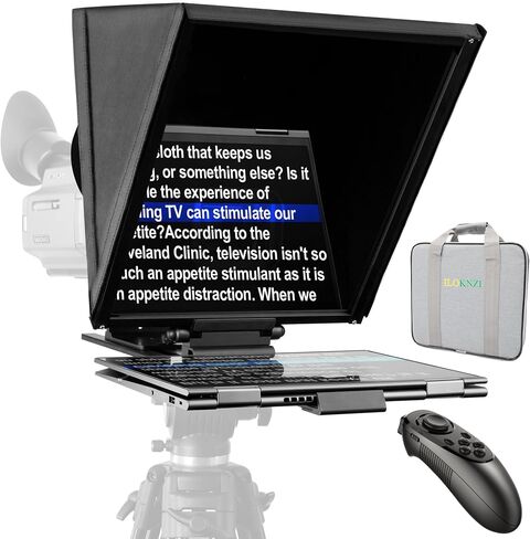 18-inch Large HD Wide-Angle Teleprompter with Adjustable Wide-Angle Camera Lens Support for Camcorder/Digital Camera Teleprompter, Teleprompter/Wedding Shooting/Face Capture (18"-Max) in Saudi Arabia