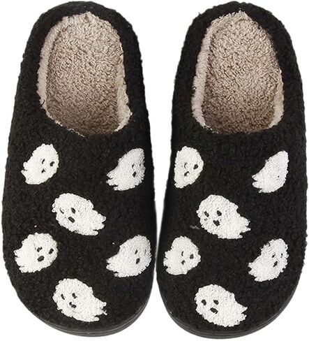 Halloween Slippers Pumpkin Slippers for Womens Mens Cute Comfy Bedroom Shoes,Home House Ladies Fuzzy Slipper,indoor Outdoor Memory Foam Slipper in Saudi Arabia