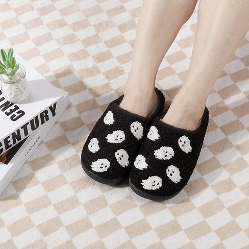 Halloween Slippers Pumpkin Slippers for Womens Mens Cute Comfy Bedroom Shoes,Home House Ladies Fuzzy Slipper,indoor Outdoor Memory Foam Slipper in Saudi Arabia
