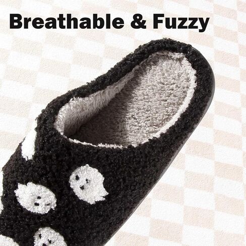 Halloween Slippers Pumpkin Slippers for Womens Mens Cute Comfy Bedroom Shoes,Home House Ladies Fuzzy Slipper,indoor Outdoor Memory Foam Slipper in Saudi Arabia
