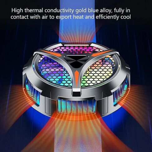 iPad Cooler Magnetic Tablet Fan Cooler with LED Display for MacBook/Surface pro/Samsung Tab/Steam Deck,Universal Semiconductor Radiator for Desk Work, Gaming, Streaming Live, Watch Movie, Black in Kuwait