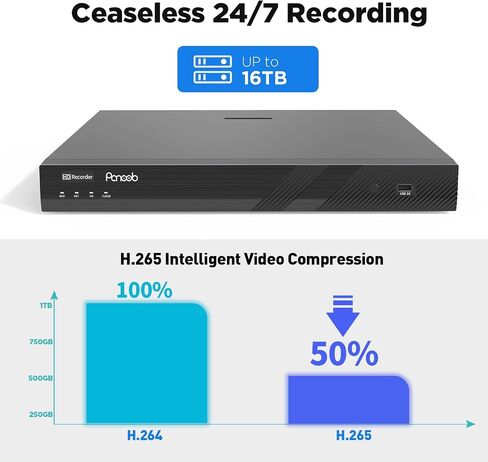 مسجل فيديو شبكي 4K 8CH H.265، 8 منافذ PoE، PA-8NVR | منبه للحركة، تسجيل على مدار الساعة طوال أيام الأسبوع، تشغيل ذكي، دعم كاميرات PoE بدقة 8 ميجابكسل/5 ميجابكسل/4 ميجابكسل/3 ميجابكسل، منافذ SATA واحدة بسعة تصل إلى 8 تيرابايت (بدون محرك أقراص ثابتة) in Kuwait