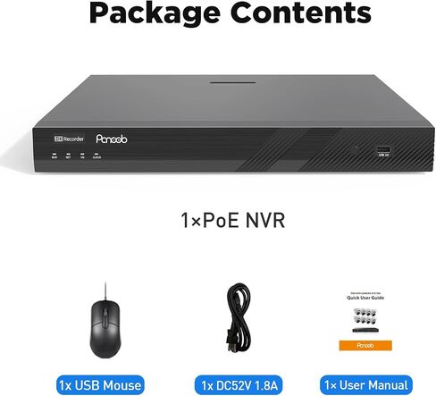 مسجل فيديو شبكي 4K 8CH H.265، 8 منافذ PoE، PA-8NVR | منبه للحركة، تسجيل على مدار الساعة طوال أيام الأسبوع، تشغيل ذكي، دعم كاميرات PoE بدقة 8 ميجابكسل/5 ميجابكسل/4 ميجابكسل/3 ميجابكسل، منافذ SATA واحدة بسعة تصل إلى 8 تيرابايت (بدون محرك أقراص ثابتة) in Kuwait