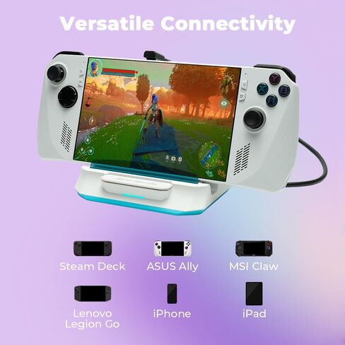 منصة AVerMedia Steam Deck مع HDMI 4K@60 هرتز، وشحن USB C، ونسخ الشاشة، والتقاط الفيديو للمحول، وSteam Deck، وROG Ally، وLegion Go، وMSI Claw، وiPhone، وiPad - X'TRA GO GC515 in Saudi Arabia