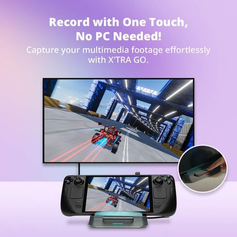 منصة AVerMedia Steam Deck مع HDMI 4K@60 هرتز، وشحن USB C، ونسخ الشاشة، والتقاط الفيديو للمحول، وSteam Deck، وROG Ally، وLegion Go، وMSI Claw، وiPhone، وiPad - X'TRA GO GC515 in Saudi Arabia