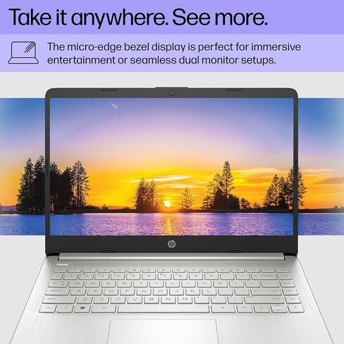 HP 14 inch Laptop, HD Display, 12th Generation Intel Core i3-1215U, 8 GB RAM, 256 GB SSD, Intel UHD Graphics, Windows 11 Home in S Mode, 14-dq5009nr (2024) in Saudi Arabia