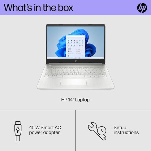 HP 14 inch Laptop, HD Display, 12th Generation Intel Core i3-1215U, 8 GB RAM, 256 GB SSD, Intel UHD Graphics, Windows 11 Home in S Mode, 14-dq5009nr (2024) in Saudi Arabia