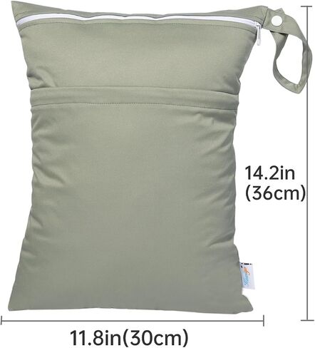 Wet Dry Bags 3 Pack Two Zipper Pockets Travel Beach Pool Reusable Waterproof Yoga Gym Bag for Baby Cloth Diaper Swimsuits Wet Clothes 3L03b in Saudi Arabia