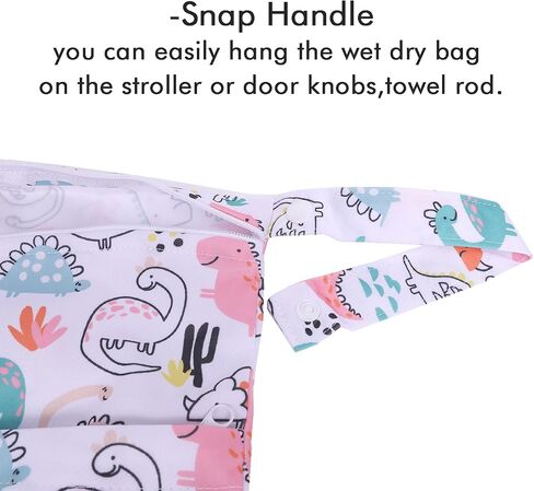Wet Dry Bags 3 Pack Two Zipper Pockets Travel Beach Pool Reusable Waterproof Yoga Gym Bag for Baby Cloth Diaper Swimsuits Wet Clothes 3L03b in Saudi Arabia