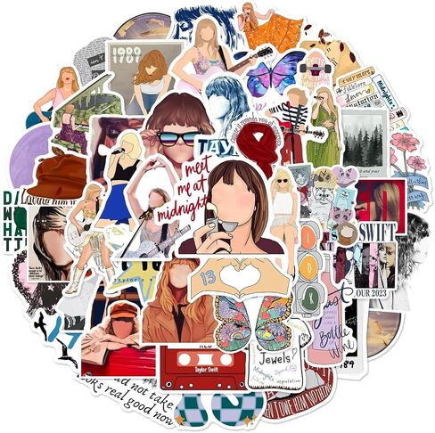 200PCS Music Sticker,Waterproof Vinyl Sticker for Water Bottle Laptop Phone Skateboard Bike Party Favors in Saudi Arabia