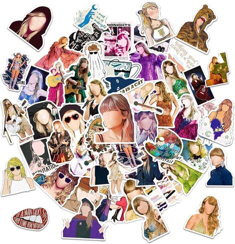 200PCS Music Sticker,Waterproof Vinyl Sticker for Water Bottle Laptop Phone Skateboard Bike Party Favors in Saudi Arabia