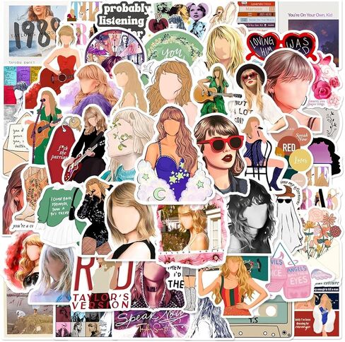 200PCS Music Sticker,Waterproof Vinyl Sticker for Water Bottle Laptop Phone Skateboard Bike Party Favors in Saudi Arabia