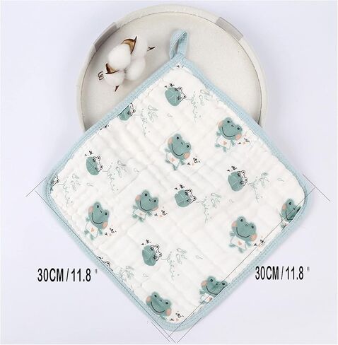 مناشف موسلين للأطفال، مناشف وجه من القطن الطبيعي لحديثي الولادة والكبار، أقمشة غسيل عضوية للأولاد والبنات، أقمشة وجه ماصة، مناديل مبللة للرضع قابلة لإعادة الاستخدام، أقمشة تجشؤ ناعمة للأطفال للبشرة الحساسة in Kuwait