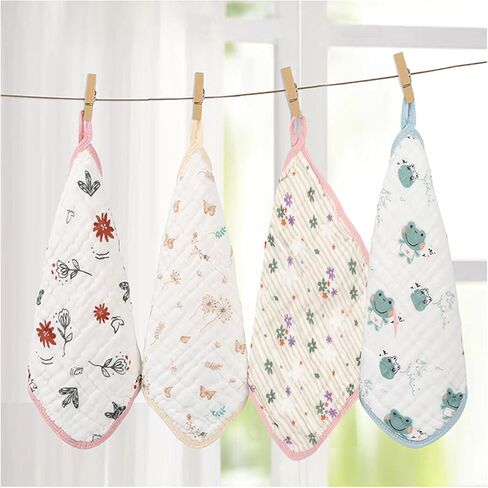 مناشف موسلين للأطفال، مناشف وجه من القطن الطبيعي لحديثي الولادة والكبار، أقمشة غسيل عضوية للأولاد والبنات، أقمشة وجه ماصة، مناديل مبللة للرضع قابلة لإعادة الاستخدام، أقمشة تجشؤ ناعمة للأطفال للبشرة الحساسة in Kuwait