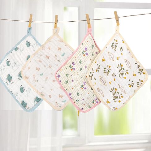 مناشف موسلين للأطفال، مناشف وجه من القطن الطبيعي لحديثي الولادة والكبار، أقمشة غسيل عضوية للأولاد والبنات، أقمشة وجه ماصة، مناديل مبللة للرضع قابلة لإعادة الاستخدام، أقمشة تجشؤ ناعمة للأطفال للبشرة الحساسة in Kuwait