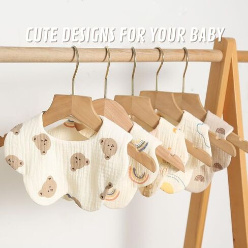 4 Pack Baby Bandana Bibs - Super Absorbent for Drooling & Teething - Soft, Flower Shape (0-24 Months) in Saudi Arabia