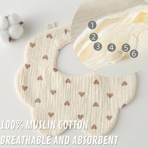 4 Pack Baby Bandana Bibs - Super Absorbent for Drooling & Teething - Soft, Flower Shape (0-24 Months) in Saudi Arabia