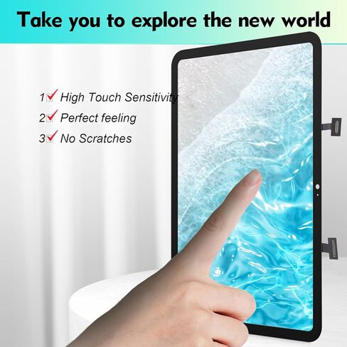 محول رقمي لشاشة اللمس YHX-US لجهاز iPad 10th Gen 2022 A2696 A2757 A2777 10.9 بوصة لوحة استبدال شاشة الكمبيوتر اللوحي مجموعة إصلاح الزجاج الأمامي باللون الأسود مع أداة (بدون شاشة LCD) in Kuwait