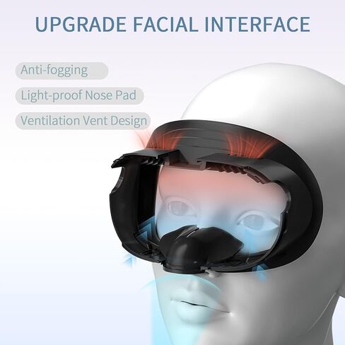 3 قطع وسادة غطاء وجه سميكة لـ Oculus Quest 3، واجهة وجه قابلة للتعديل، وسادة وجه حريرية ثلجية رائعة، وسادة وجه من جلد البولي يوريثان، استبدال وسادة إسفنجية للوجه من القماش الشبكي، مجموعة ملحقات الواقع الافتراضي لـ Meta Quest 3 in Kuwait