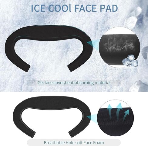 3 قطع وسادة غطاء وجه سميكة لـ Oculus Quest 3، واجهة وجه قابلة للتعديل، وسادة وجه حريرية ثلجية رائعة، وسادة وجه من جلد البولي يوريثان، استبدال وسادة إسفنجية للوجه من القماش الشبكي، مجموعة ملحقات الواقع الافتراضي لـ Meta Quest 3 in Kuwait