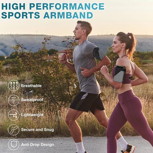 3 Pcs Phone Arm Bands for Running Armband Phone Holder with Earbuds Pocket Cell Phone Armband Sleeves for Exercise Workout, Compatible with All Phones(M) in Saudi Arabia