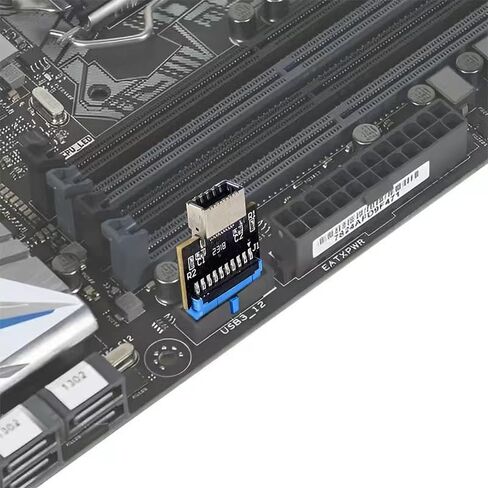 1 قطعة لوحة أم للكمبيوتر USB 3.0/3.1 19PIN إلى TYPE-E 20PIN محول 180 درجة لتمديد منفذ USB من النوع E إلى منفذ USB للوحة الأمامية للكمبيوتر (موصل 180 درجة) in Kuwait