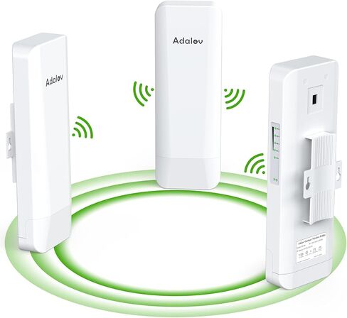 CPE368 Gigabit Wireless Bridge Kit | 5.8GHz Long Range WiFi Extender | 3PCS Outdoor CPE with 1000Mbps Ethernet Port, 14DBi Antenna | Plug and Play PTP/PTMP for Starlink/Networks Extend in Kuwait