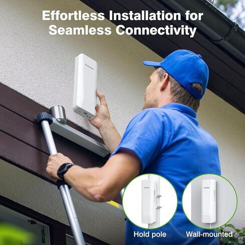 CPE368 Gigabit Wireless Bridge Kit | 5.8GHz Long Range WiFi Extender | 3PCS Outdoor CPE with 1000Mbps Ethernet Port, 14DBi Antenna | Plug and Play PTP/PTMP for Starlink/Networks Extend in Kuwait