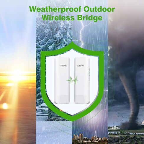 CPE368 Gigabit Wireless Bridge Kit | 5.8GHz Long Range WiFi Extender | 3PCS Outdoor CPE with 1000Mbps Ethernet Port, 14DBi Antenna | Plug and Play PTP/PTMP for Starlink/Networks Extend in Kuwait