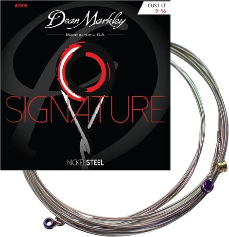 Electric Guitar Strings Nickel Steel Signature 7 String Set. Nickel Wound Guitar Strings Medium, Soft Electric Guitar Strings for a Superior Tone and Sustainability, 11-60, 2505C Medium Gauge in Kuwait