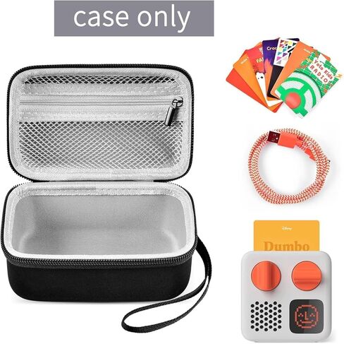 حافظة ALLPRIMO متوافقة مع Yoto Mini + اصنع بطاقتك الخاصة، مشغل صوت بلوتوث بدون شاشة للأولاد والبنات. حامل تخزين وحقيبة تنظيم للملحقات (صندوق فقط) - رمادي in Kuwait