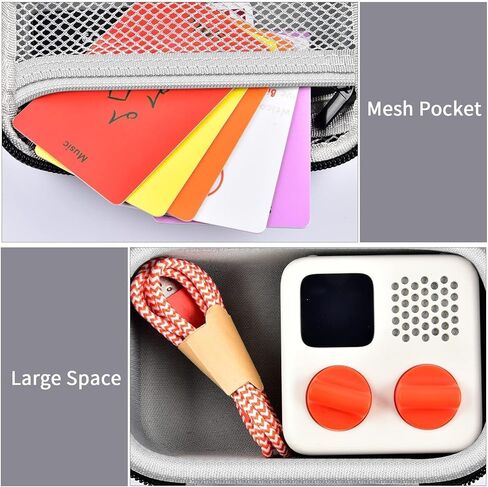 حافظة ALLPRIMO متوافقة مع Yoto Mini + اصنع بطاقتك الخاصة، مشغل صوت بلوتوث بدون شاشة للأولاد والبنات. حامل تخزين وحقيبة تنظيم للملحقات (صندوق فقط) - رمادي in Kuwait