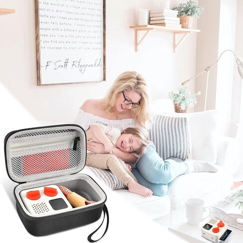 حافظة ALLPRIMO متوافقة مع Yoto Mini + اصنع بطاقتك الخاصة، مشغل صوت بلوتوث بدون شاشة للأولاد والبنات. حامل تخزين وحقيبة تنظيم للملحقات (صندوق فقط) - رمادي in Kuwait