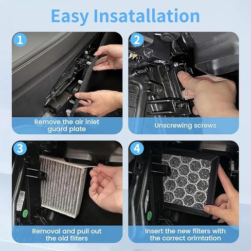Tesla Model 3 Model Y Air Filter HEPA 2 Pack with Activated Carbon Tesla Cabin Air Filter Replacement (2016-2024) in Saudi Arabia