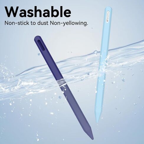 حافظة T Tersely من السيليكون لقلم Apple Pencil Pro 2024 / Apple Pencil 2nd، قبضة حامل بأكمام ناعمة + غطاء واقٍ لسن القلم، حافظة حامل أقلام مضادة للانزلاق - وردي in Kuwait