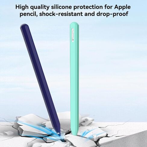 حافظة T Tersely من السيليكون لقلم Apple Pencil Pro 2024 / Apple Pencil 2nd، قبضة حامل بأكمام ناعمة + غطاء واقٍ لسن القلم، حافظة حامل أقلام مضادة للانزلاق - وردي in Kuwait