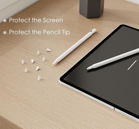 غطاء رأس قلم ProElife مكون من 10 قطع لقلم Apple الجيل الأول / الثاني/USB-C وApple Pencil Pro 2024، واقي غطاء من السيليكون مع حساسية عالية/كتابة منخفضة الضوضاء لقلم Apple (أبيض) in Saudi Arabia