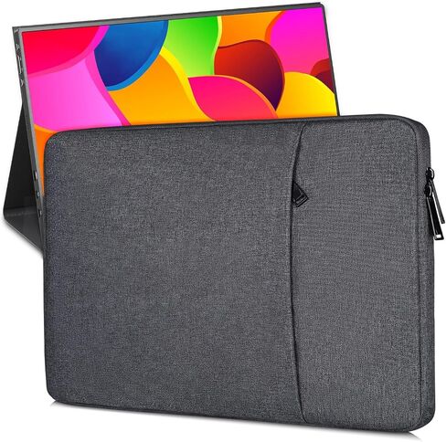 Portable Monitor Sleeve Case 18-18.5 Inch Compatible with UPERFECT InnoView aimuonos Motyeowe VisionOwl Ingnok COOLHOOD Usparkle Lasitu, 17.1 x 11.4 Portable Computer Laptop Display Bag(Black) in Saudi Arabia