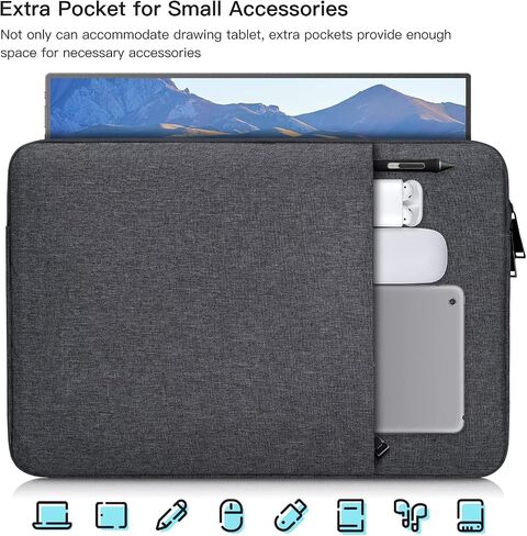 Portable Monitor Sleeve Case 18-18.5 Inch Compatible with UPERFECT InnoView aimuonos Motyeowe VisionOwl Ingnok COOLHOOD Usparkle Lasitu, 17.1 x 11.4 Portable Computer Laptop Display Bag(Black) in Saudi Arabia