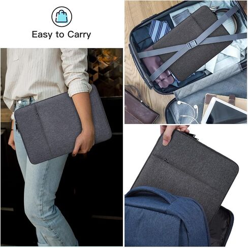 Portable Monitor Sleeve Case 18-18.5 Inch Compatible with UPERFECT InnoView aimuonos Motyeowe VisionOwl Ingnok COOLHOOD Usparkle Lasitu, 17.1 x 11.4 Portable Computer Laptop Display Bag(Black) in Saudi Arabia
