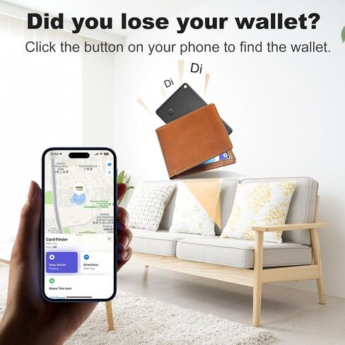 بطاقة تعقب المحفظة الذكية للشحن المغناطيسي من VODESON - متوافقة مع Apple Find My، مثالية لتتبع الأمتعة والهواتف والمحافظ وجوازات السفر، ومكتشف المفاتيح المتوافق مع iOS in Saudi Arabia
