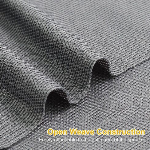 108" x 54" Speaker Cloth Fabric, Acoustic Fabric, Dustproof Black | Replacement for Speakers Mesh Cover Media Cabinet Renovation Home Stage Audio Repair Vintage Speaker in Kuwait