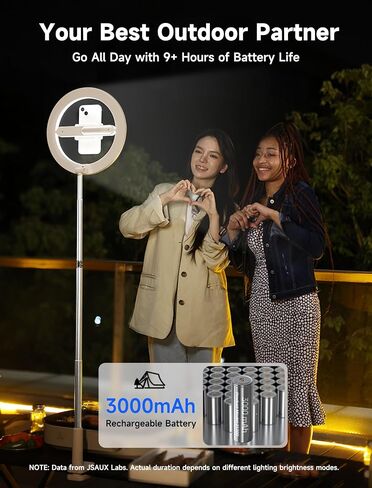 JSAUX 10" Selfie Ring Light with Stand, Adjustable Overhead Phone Mount for Desk, Phone Clamp Holder for Video Recording with LED Circle Light for Live Stream/Makeup/Vlog/YouTube Video/TikTok in Saudi Arabia
