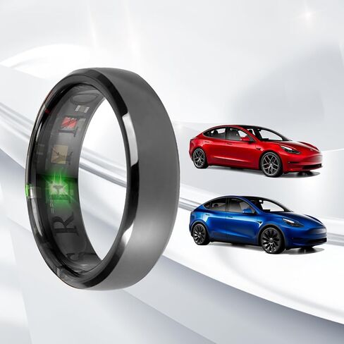 Premium Key Ring for Tesla - Anti-Lost Design, Ceramic RFID Smart Ring Compatible with Models 3 & Models Y All Years（#9） in Kuwait