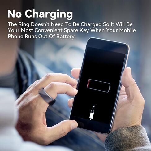 Premium Key Ring for Tesla - Anti-Lost Design, Ceramic RFID Smart Ring Compatible with Models 3 & Models Y All Years（#9） in Kuwait