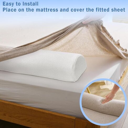 2 Packs Mesh Fabric Bed Bumpers for Toddlers Foam Safety Bed Rail for Kids Baby Bed Bumper with Breathable and Washable Cover fits Twin, Full, Queen, King Size Beds in Saudi Arabia